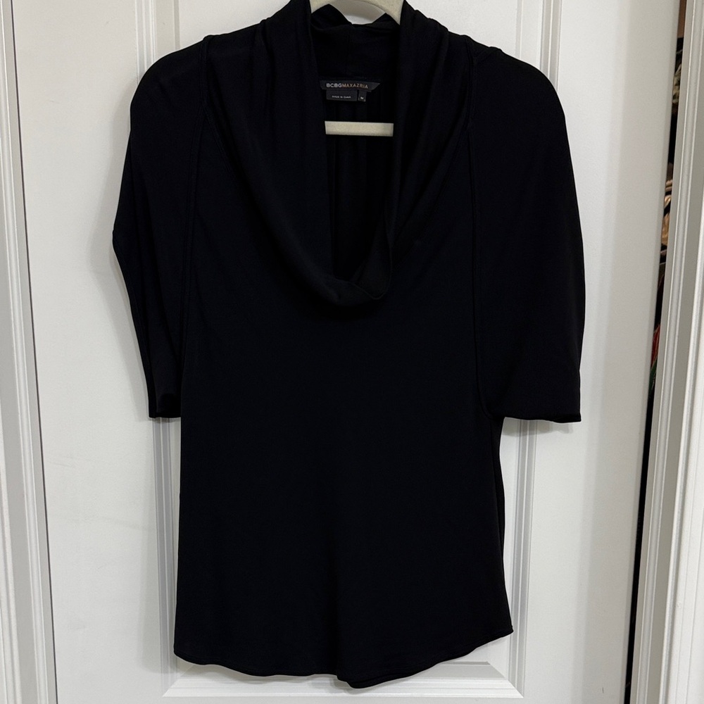 Black Cowl Neck top